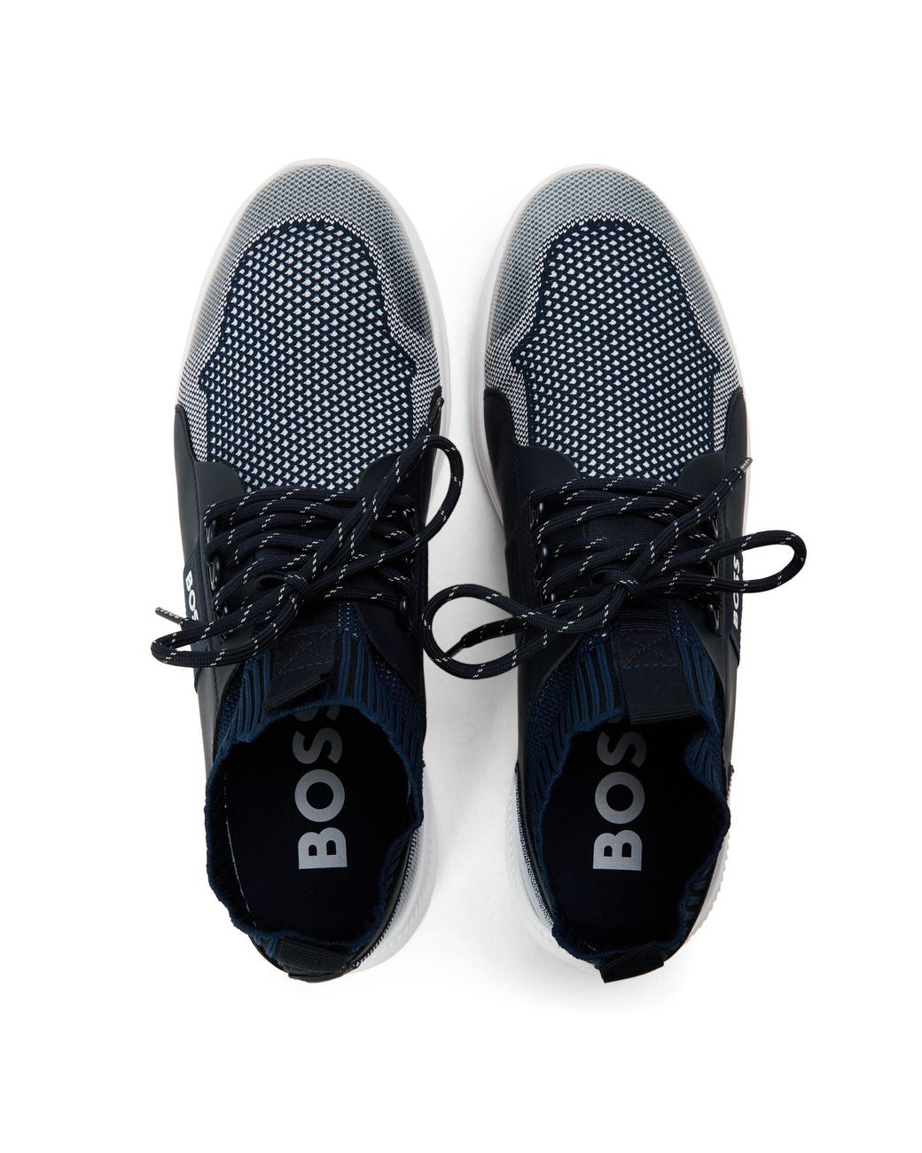 Boss Blue Classic Low-Top Trainers for men
