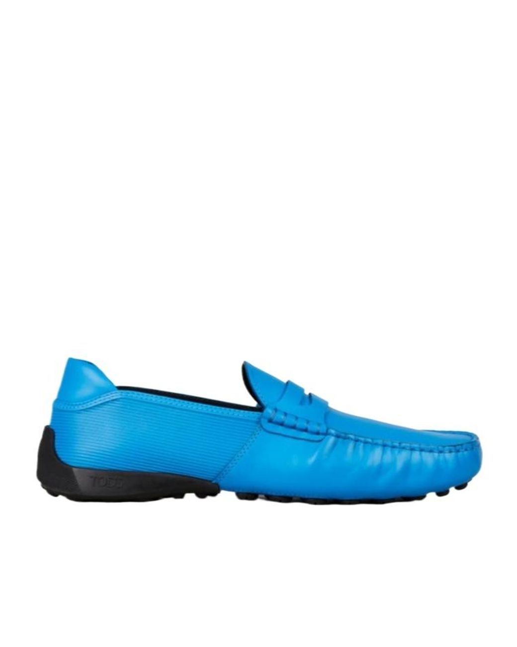 Tod's Blue Automobili Lamborghini Slip-On Leather Driving Shoes