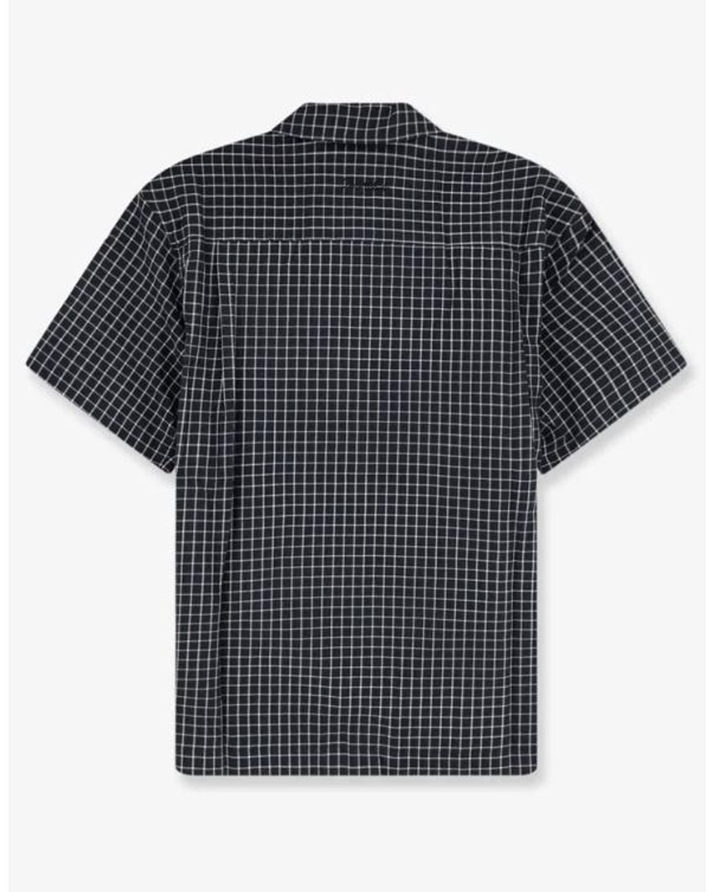 DUNST Black Checked Short-Sleeve Shirt for men