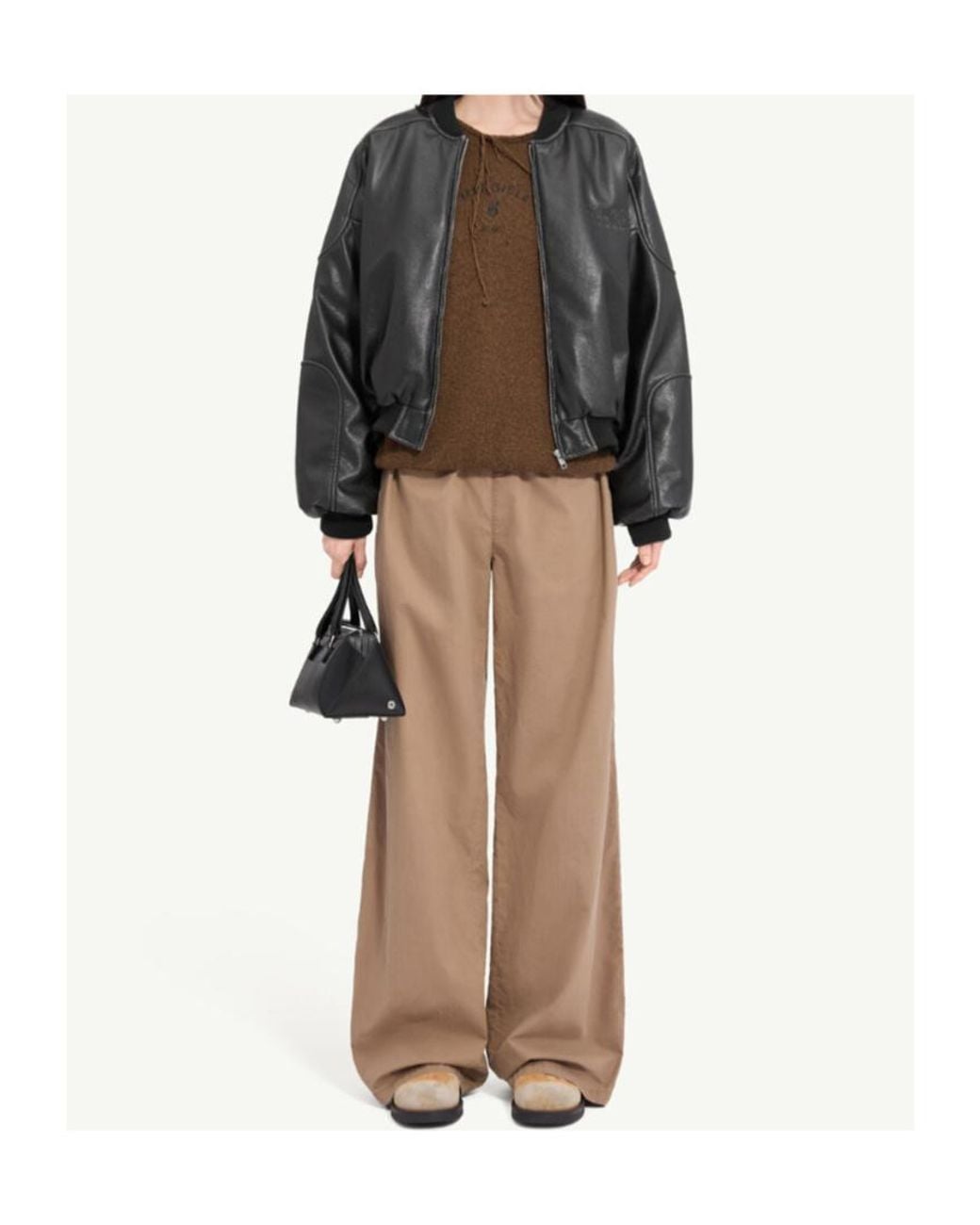 MM6 by Maison Margiela Black Oversized Bomber Jacket