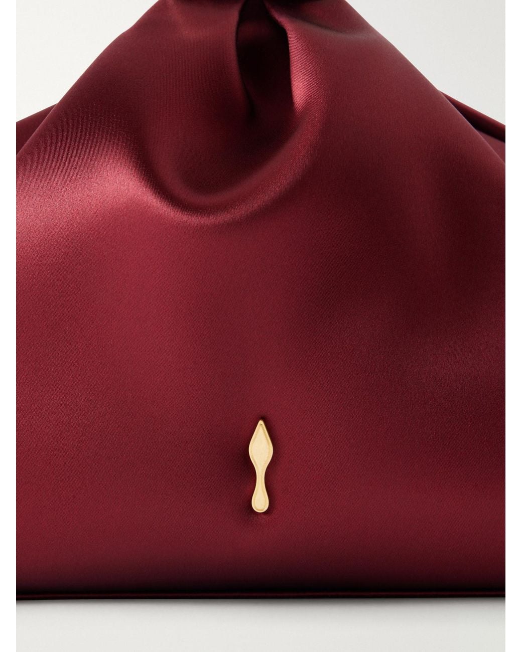 Christian Louboutin Red Sabrina Satin Clutch