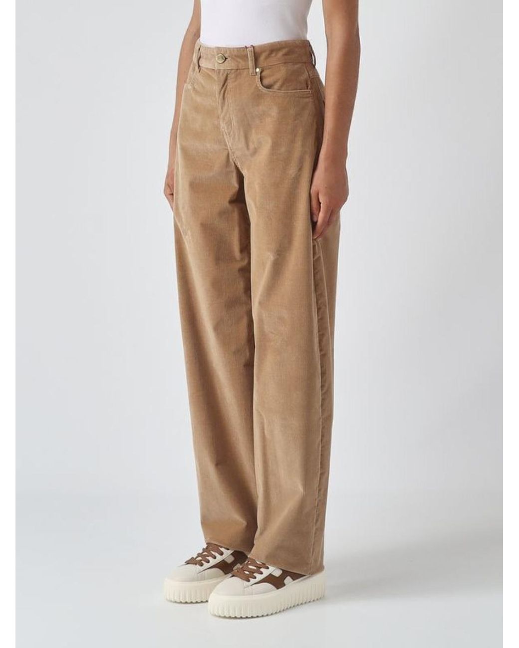 Max Mara Natural Studio Mstfragola Straight Leg Corduroy Trousers