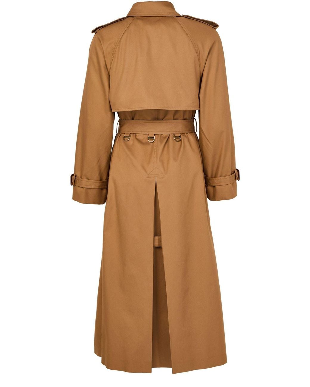 Chloé Brown High-Necked Long-Sleeved Trench Coat