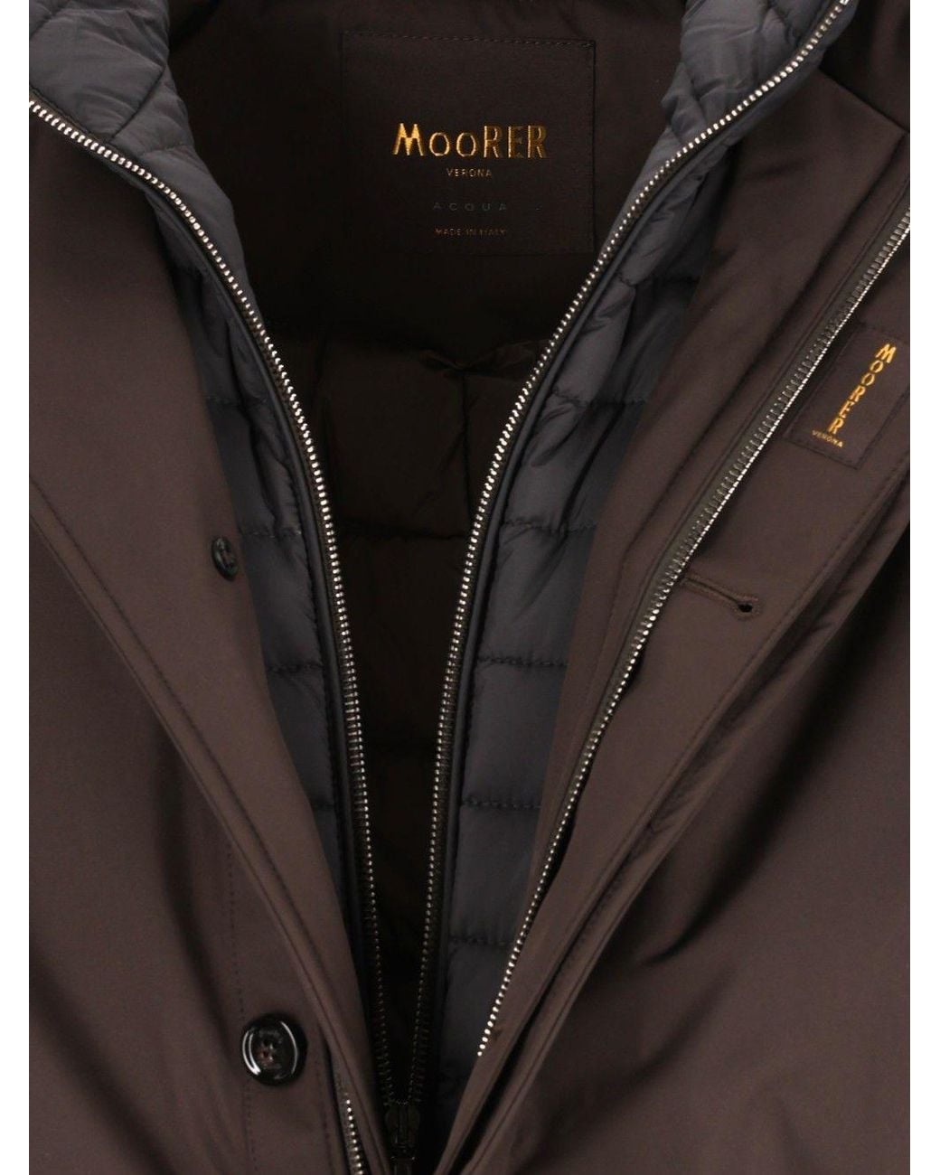 Moorer Brown Reis Padded Coat for men