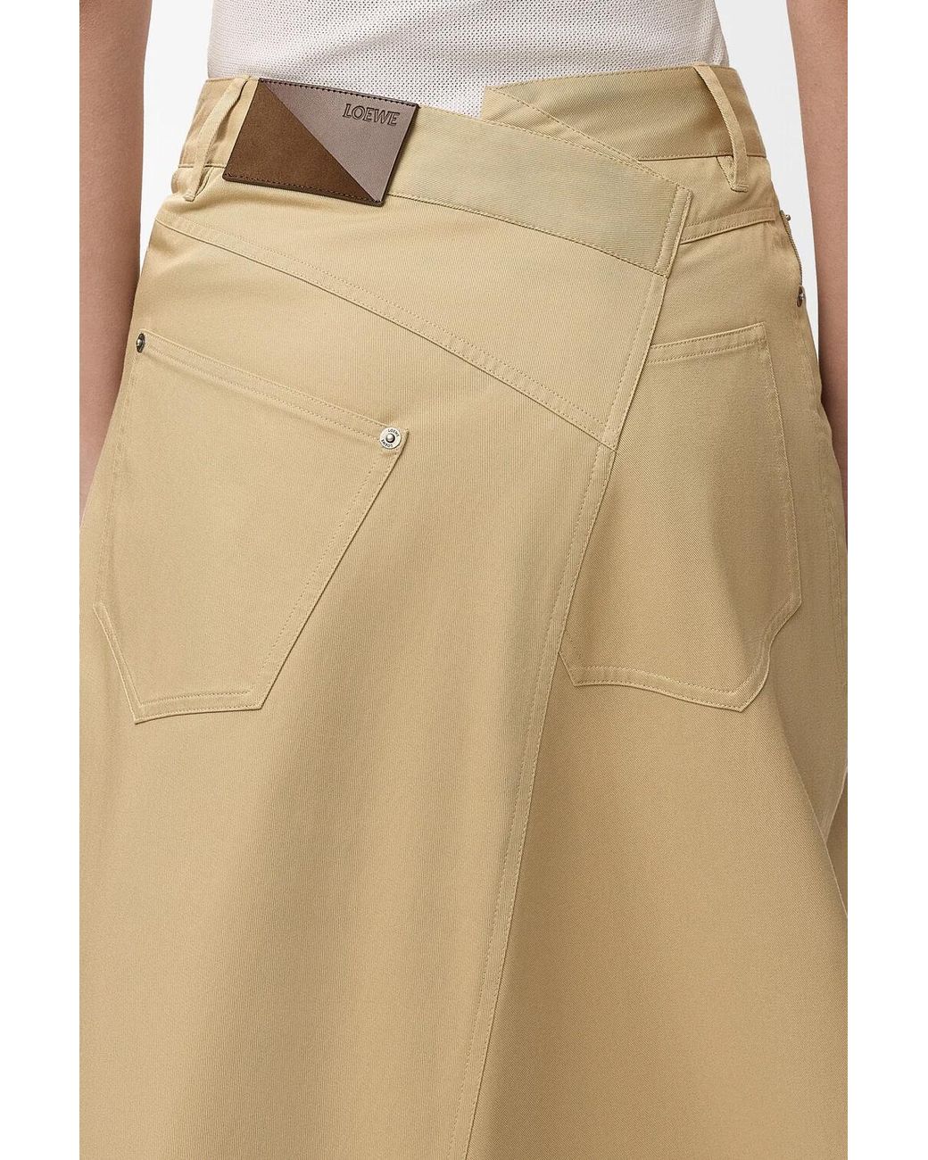 Loewe Natural Asymmetric Mid Waist Skirt