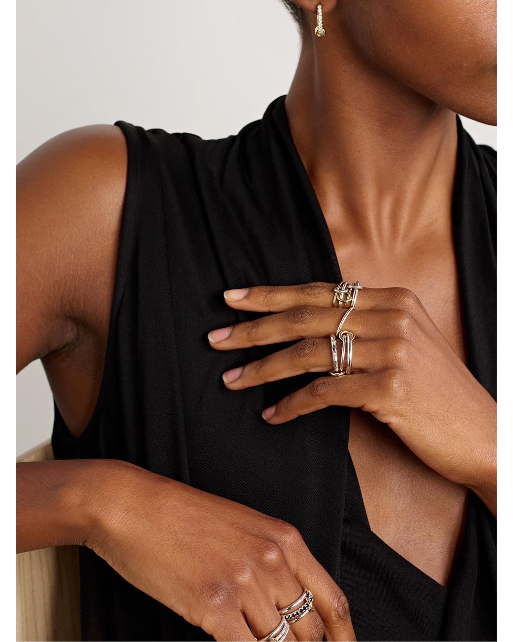 Spinelli Kilcollin White 18K And Pisces Four Link Ring