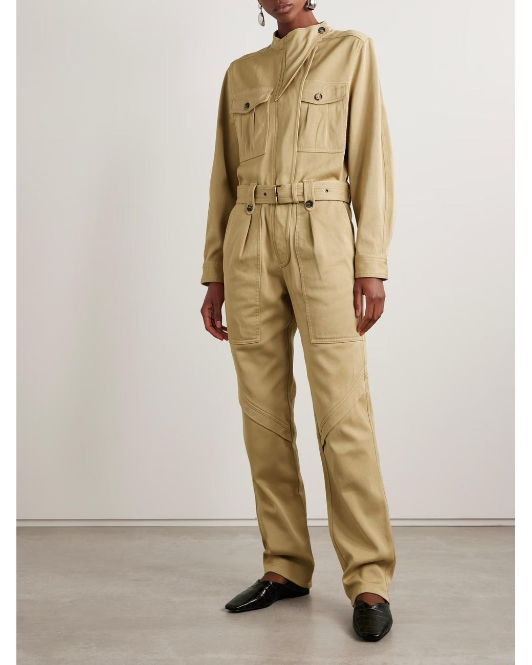 Isabel Marant Natural Jelica Lace-Up Jumpsuit