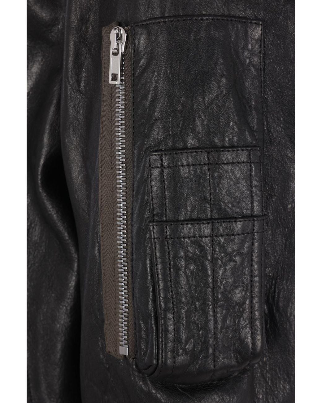 Rick Owens Black Temple Classic Flight Jacket for men