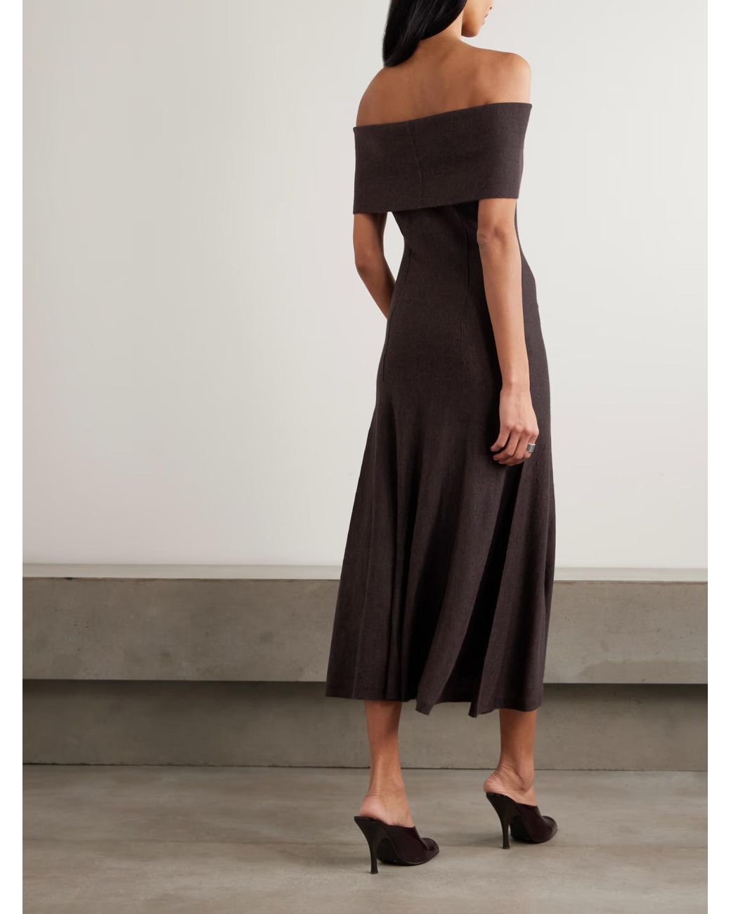arch4 Brown Marilyn Cashmere Midi Dress