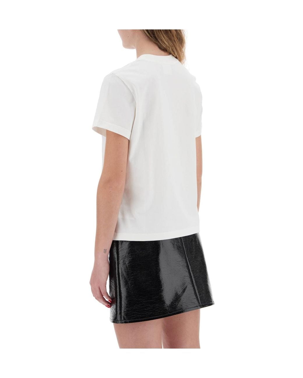 Courreges White Courrèges Crewneck Short-Sleeved T-Shirt
