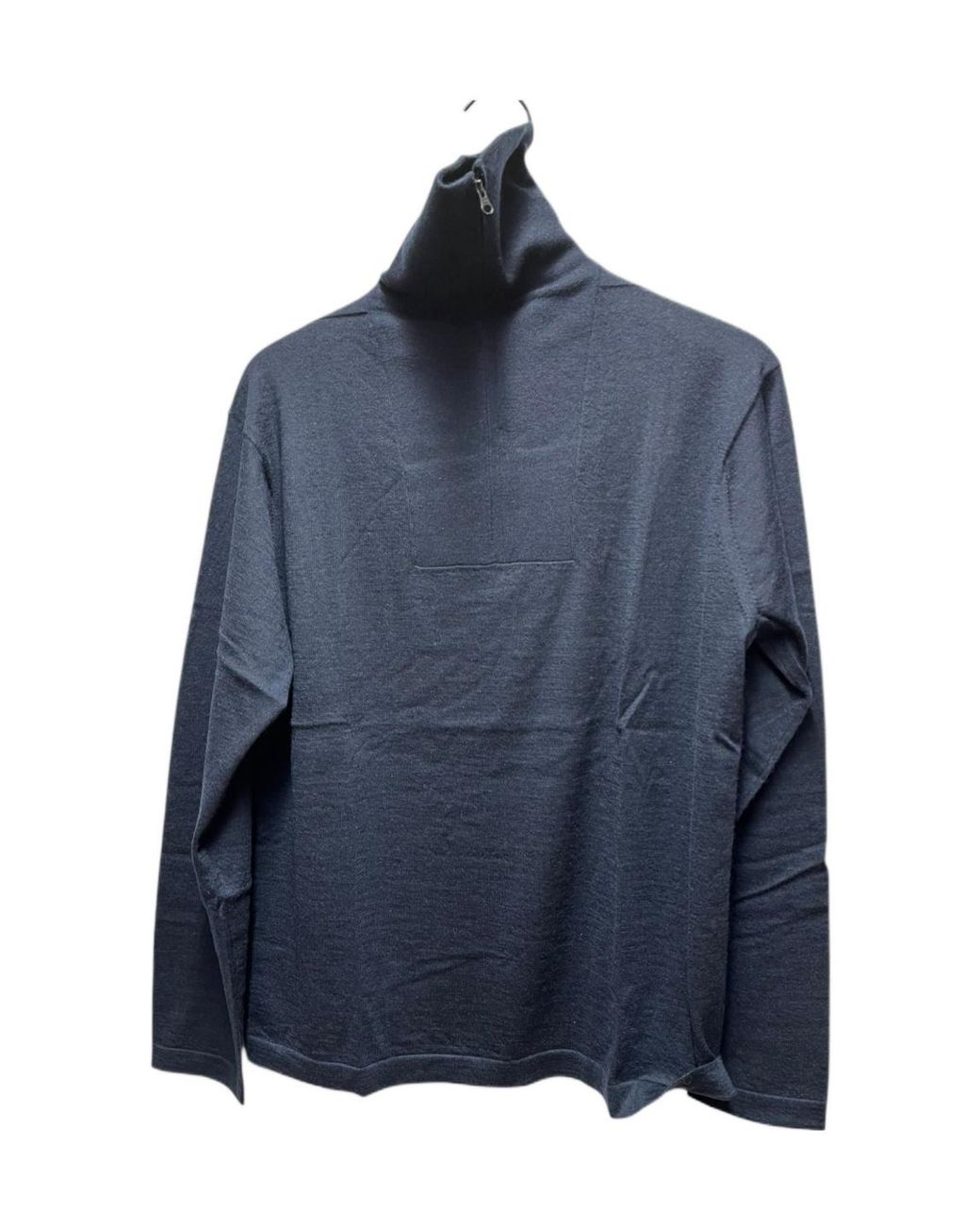 Lisa Yang Blue Long-Sleeved Turtleneck Pullover for men