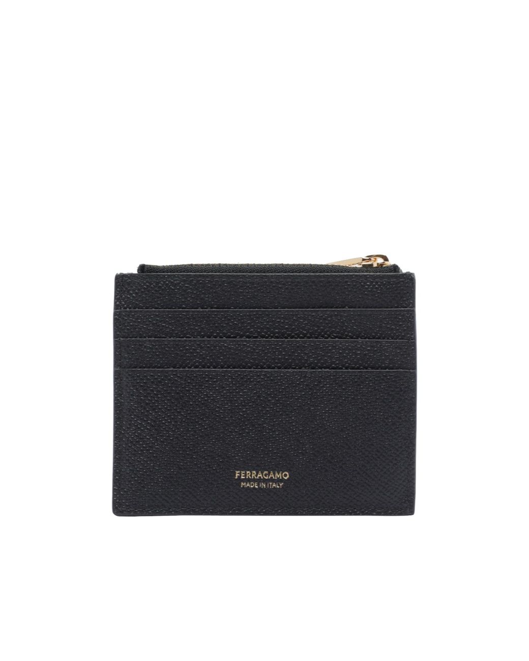 Ferragamo Black Gancini Card Holder for men