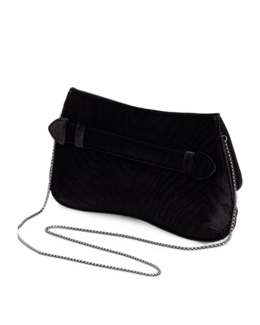 Emporio Armani Black Logo-Plaque Chain-Strap Cross Body Bag