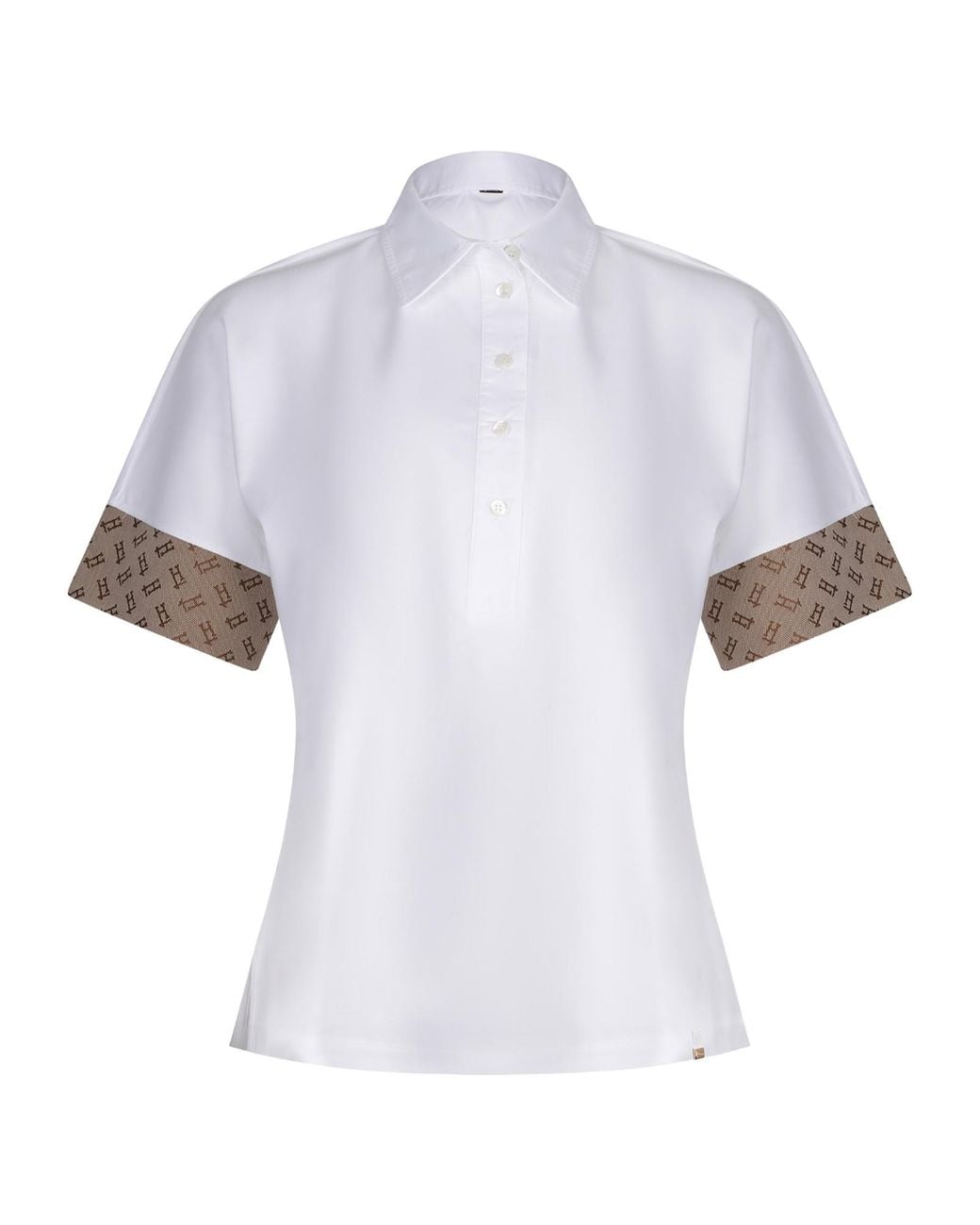 Herno White Logo Trim Polo T-Shirt