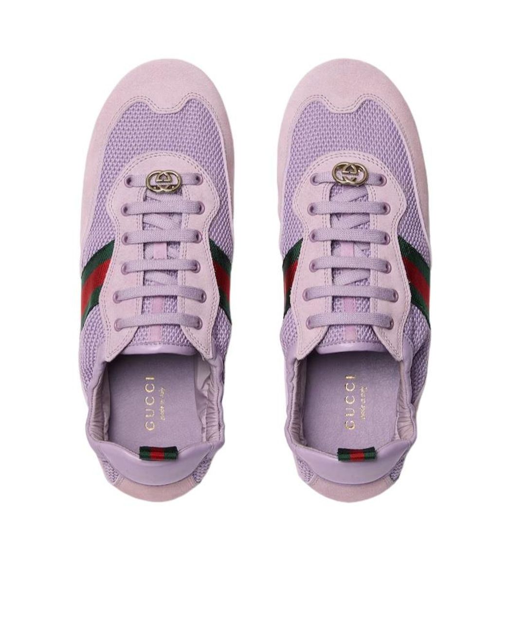 Gucci Purple Shift Lace-Up Sneakers