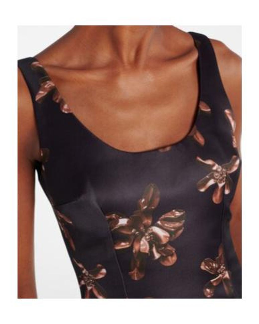 Emilia Wickstead Purple Tippi Floral Genzianella Midi Dress
