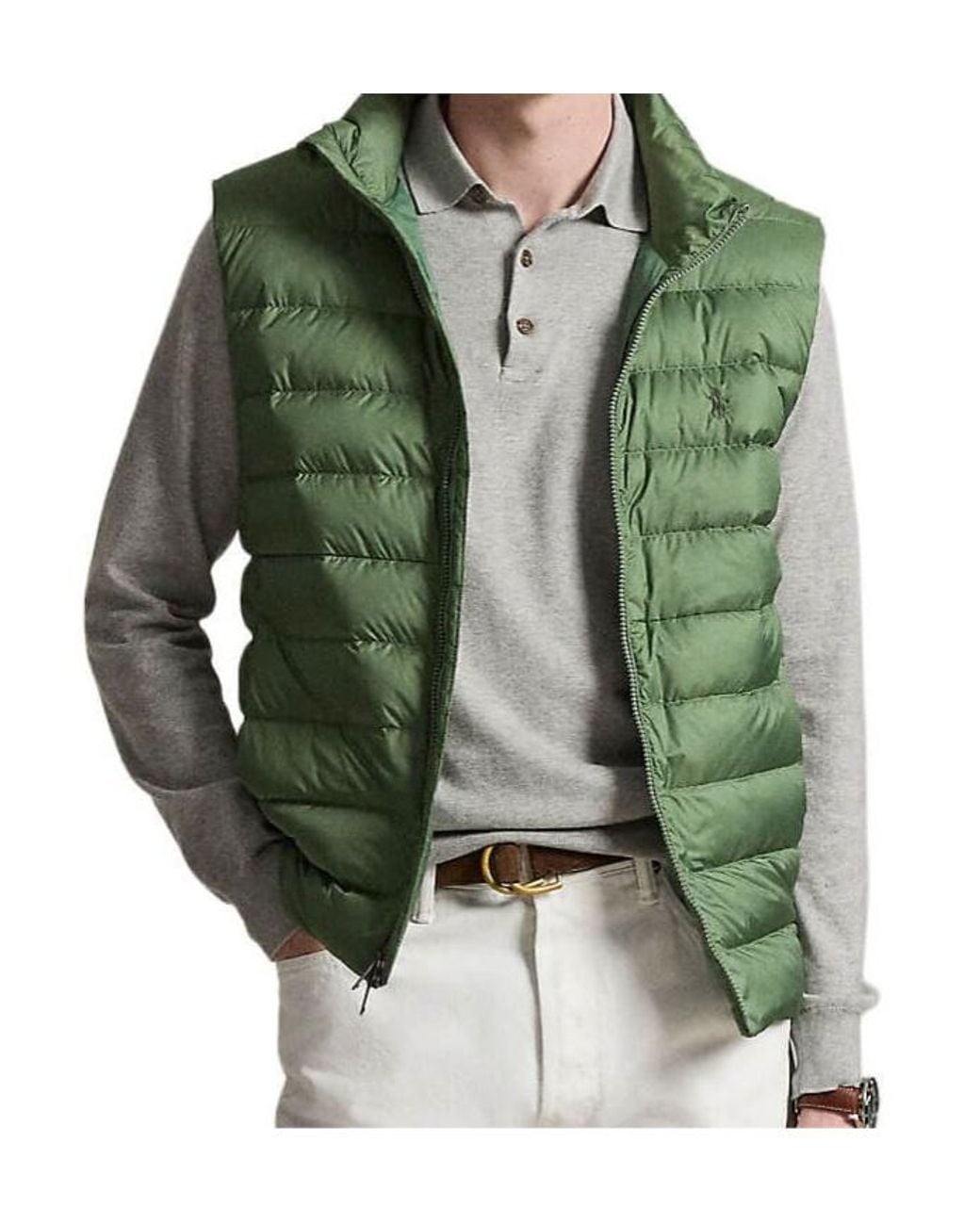 Polo Ralph Lauren Green The Colden Packable Down Vest for men