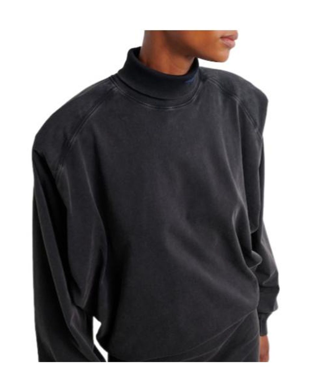 Mugler Blue Cotton Jersey Sweatshirt Dress