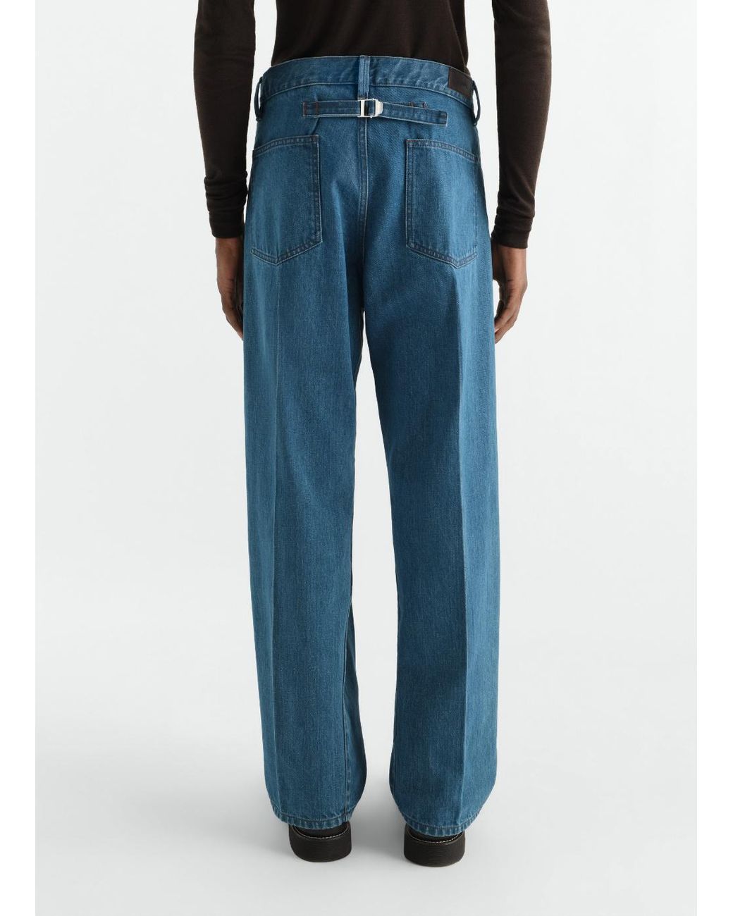 Lemaire Blue Straight Five-Pocket Pants for men
