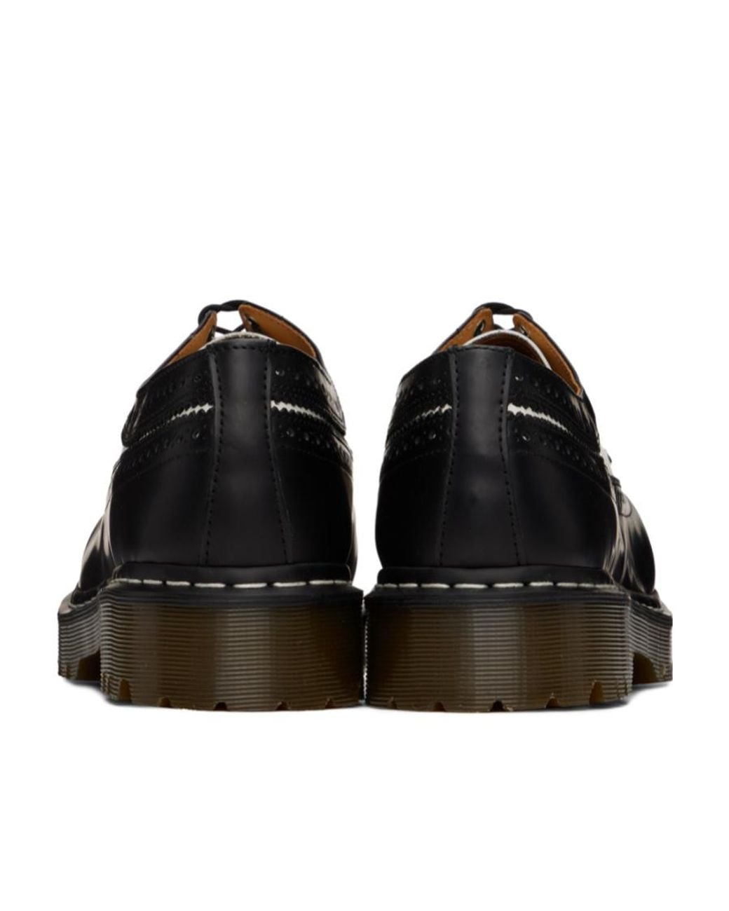 Dr. Martens Black Saw-Edge Detail Oxford Shoes for men