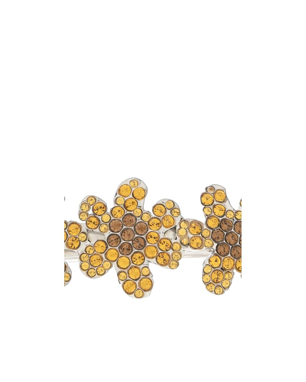 Marni Metallic Floral Embellished Hair Clip