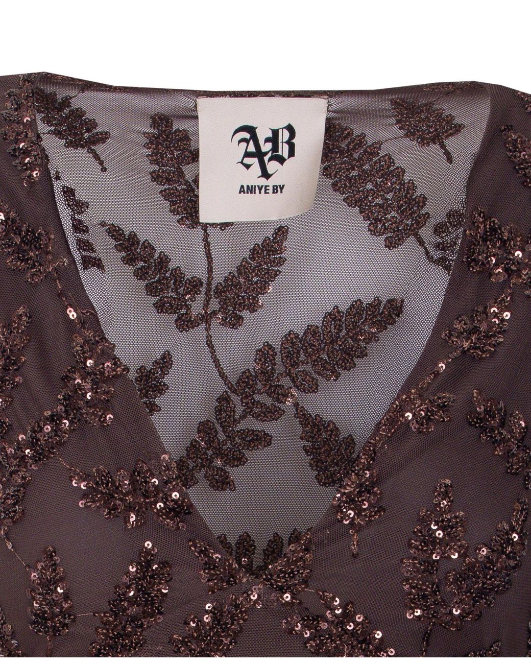 Aniye By Brown Uma Sequined Sheer Mini Dress