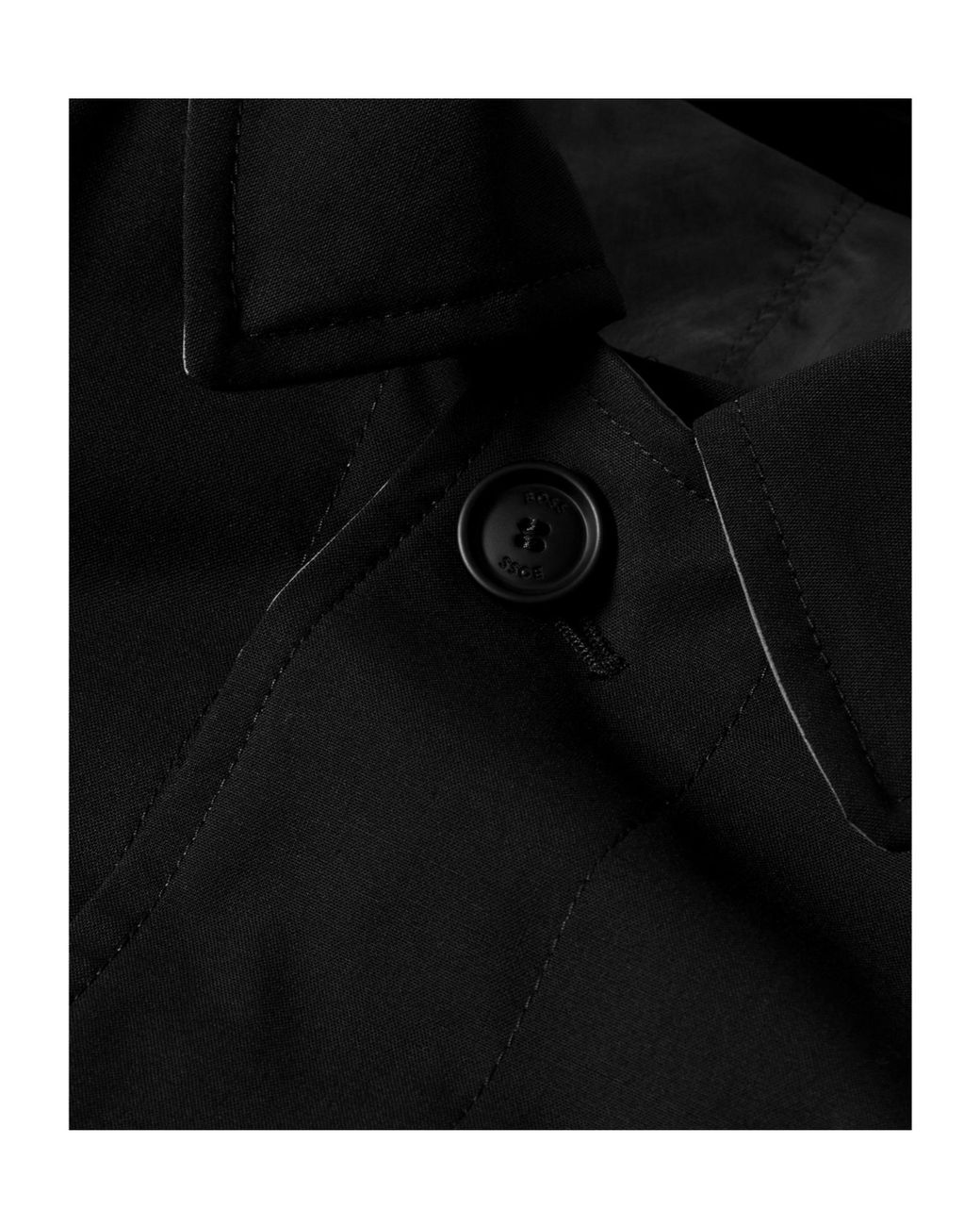 Boss Black Lapel Mid-Length Single-Breasted Trench Coat for men