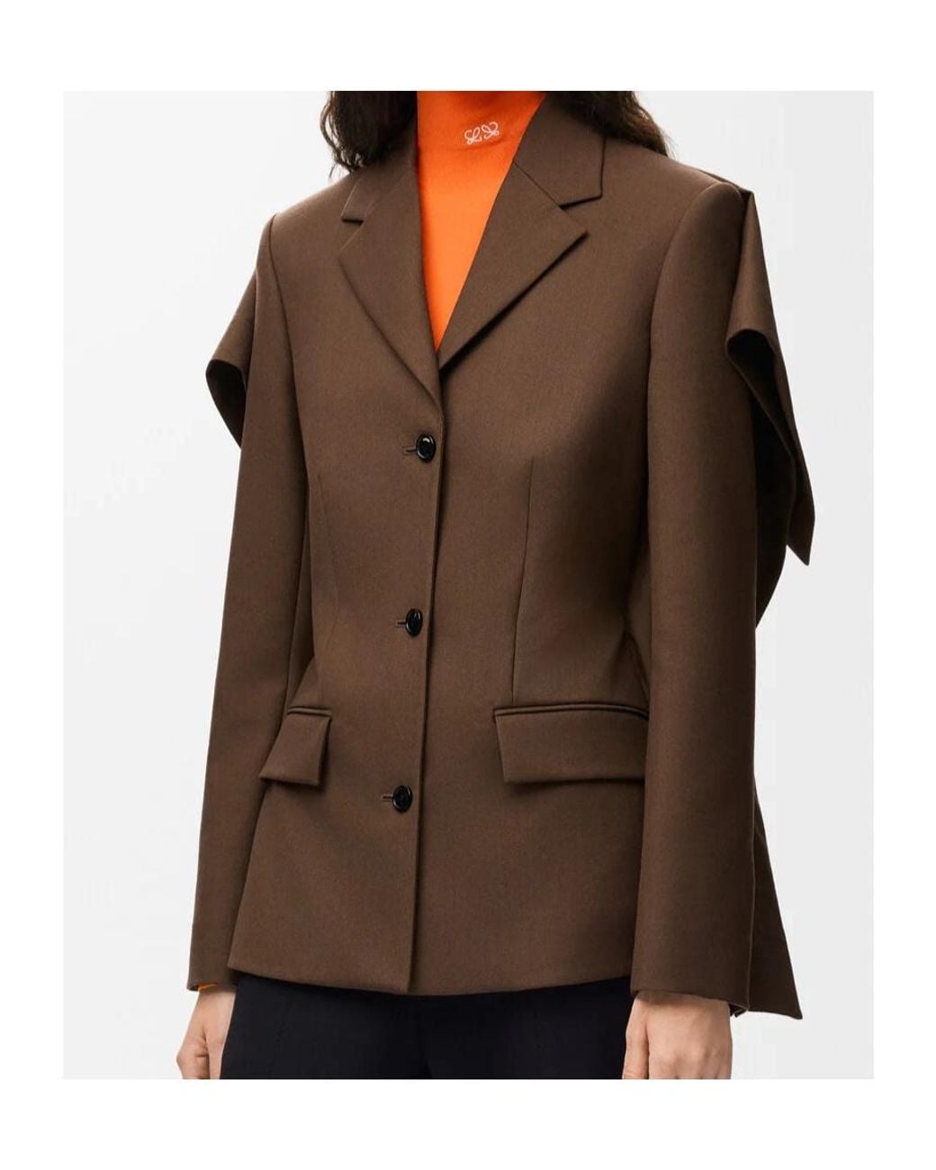 Loewe Brown Open Back Tailored Jacket