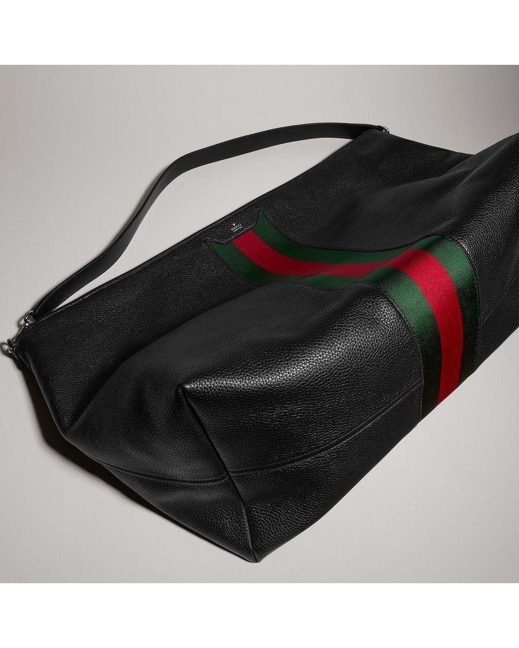Gucci Black Web Trademark Large Duffle Bag for men