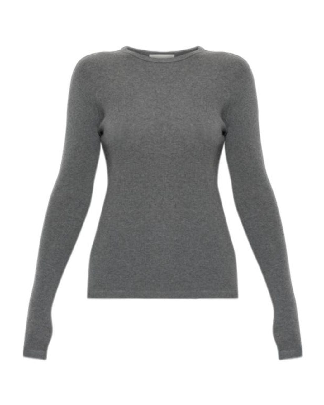 Lisa Yang Gray Vivian Long Sleeve Top