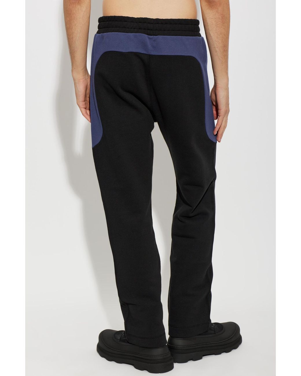 Moncler Black Logo Patch Sweatpants for men
