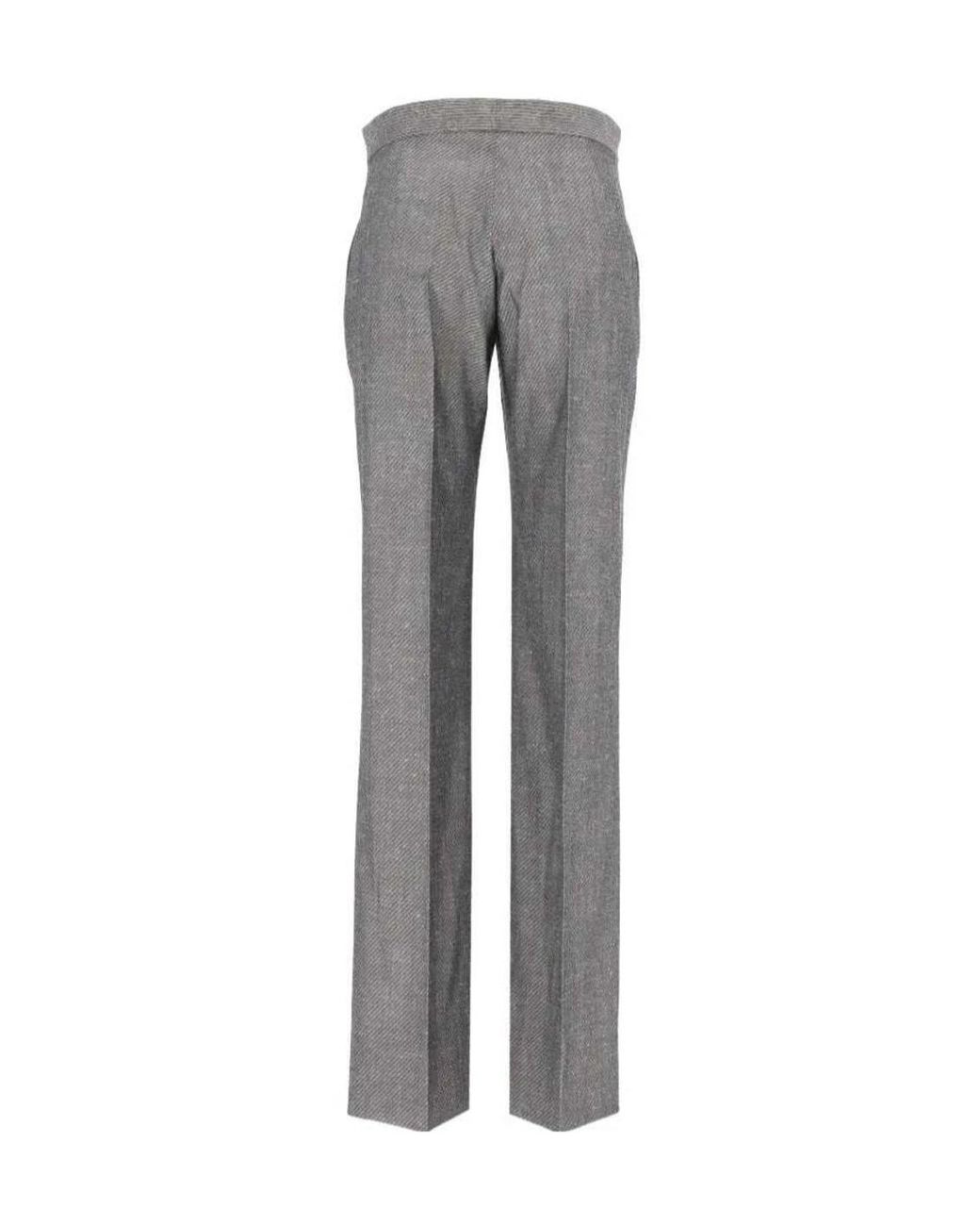 Stella McCartney Gray Straight-Leg Casual Trousers
