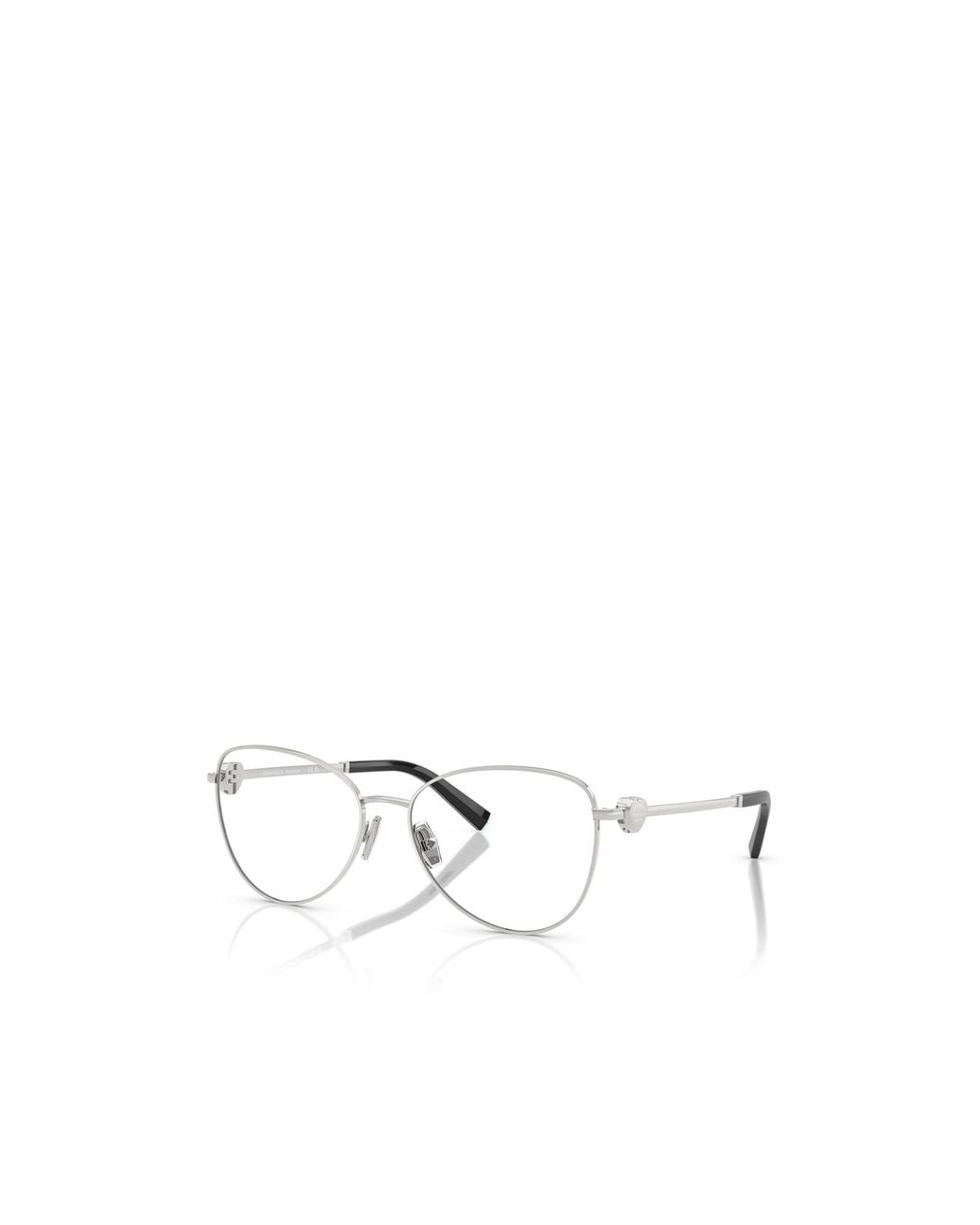 Tiffany & Co White Cat-Eye Frame Glasses