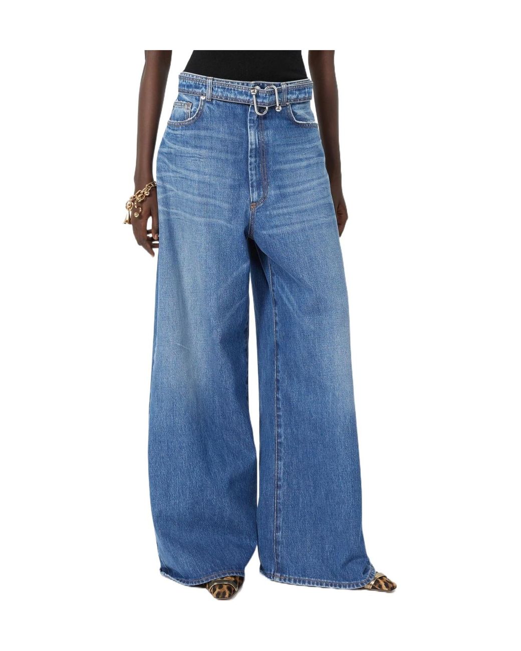 Sportmax Blue Spdprocida Wide Leg Jeans