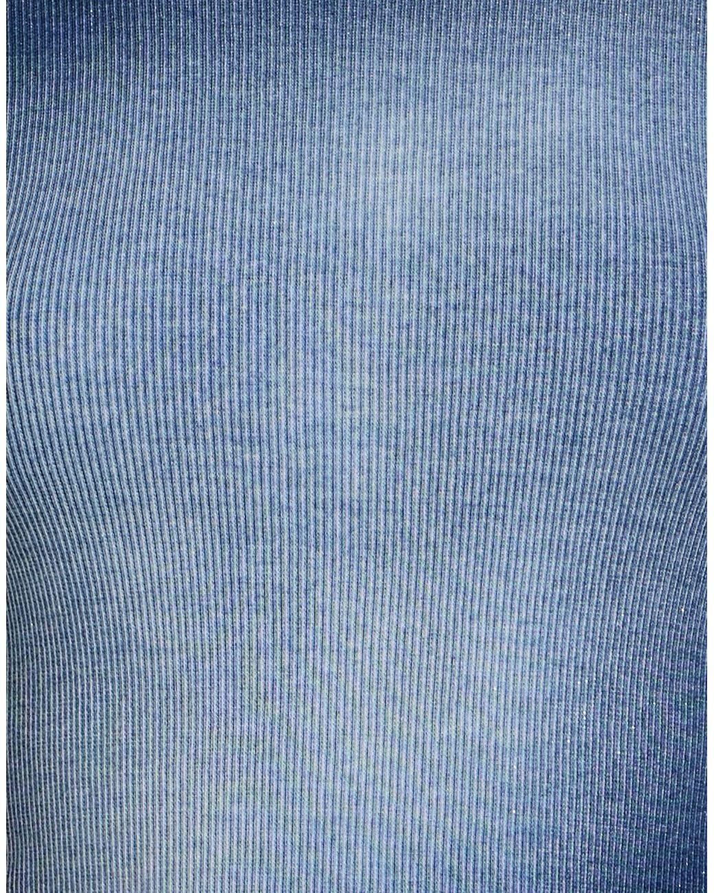 DIESEL Blue Solid-Color Short-Sleeved T-Shirt