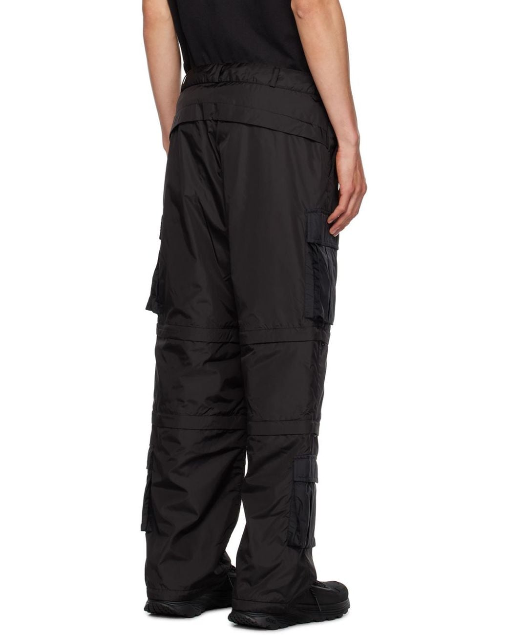 Moncler Black X Pharrell Williams Padded Cargo Trousers for men