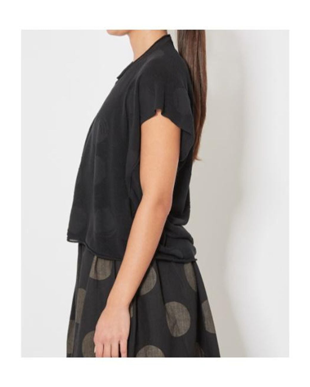 Uma Wang Black Short-Sleeved Top