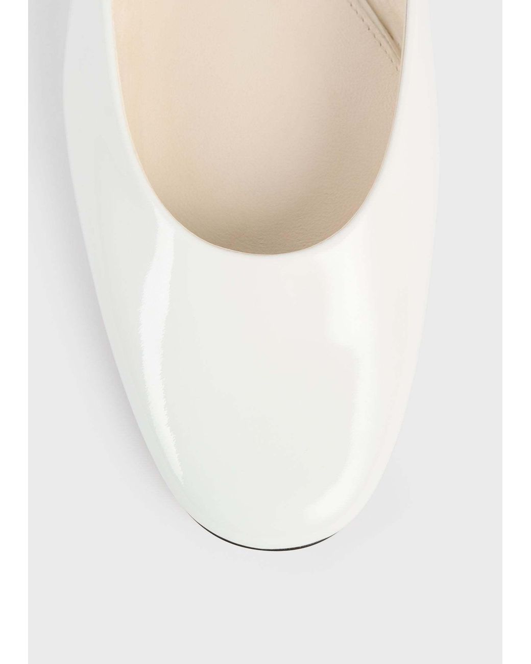 Totême White Totême Buckle Fastened Slingback Flats