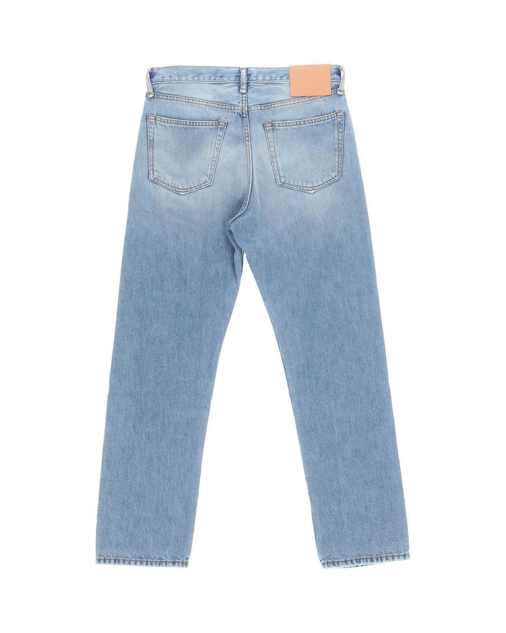 Acne Blue Distressed Regular-Fit Jeans for men