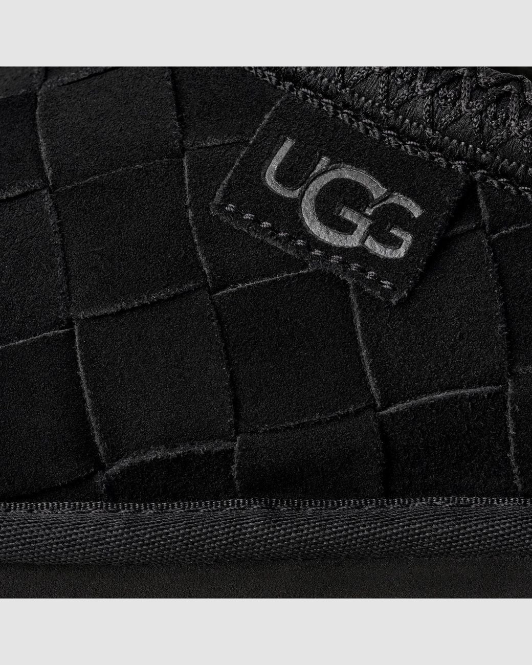 Ugg Black Tasman Logo Patch Woven Mules for men