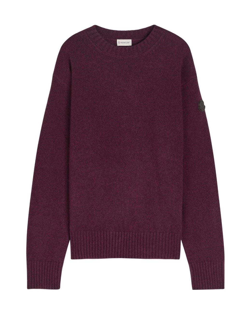 Moncler Purple Round-Neck Knitted Sweater for men