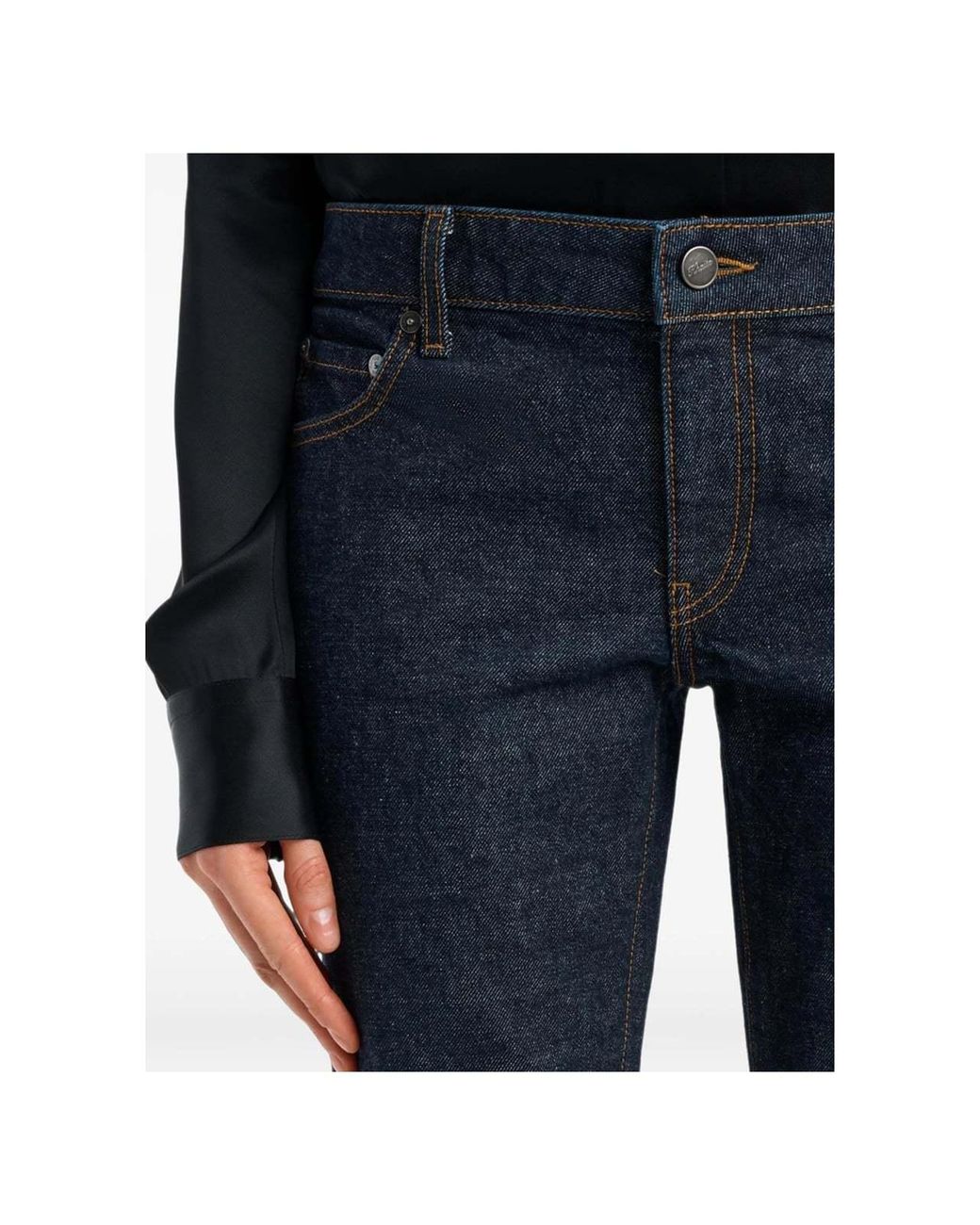 Khaite Blue Straight-Leg Jeans