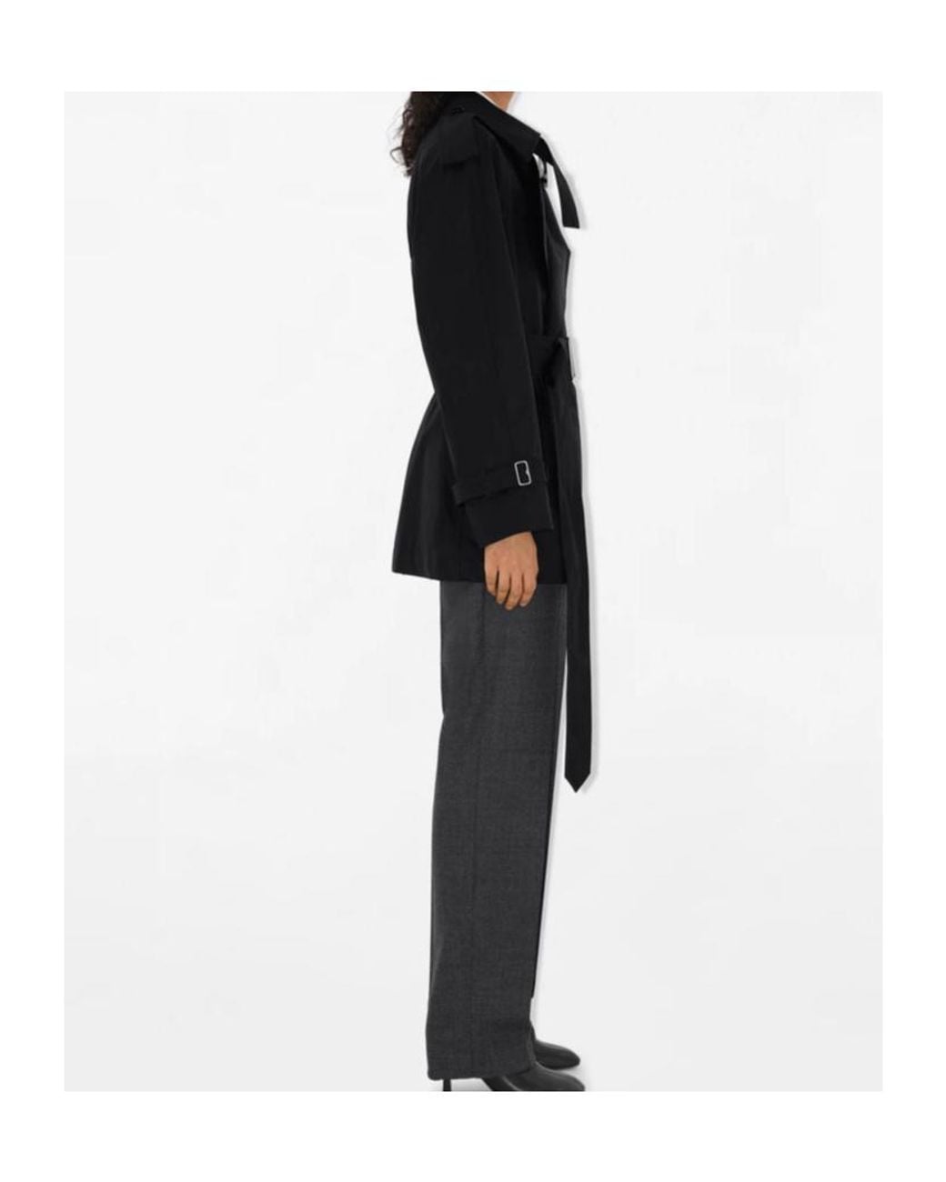 Burberry Black Double-Breasted Belted Jacket