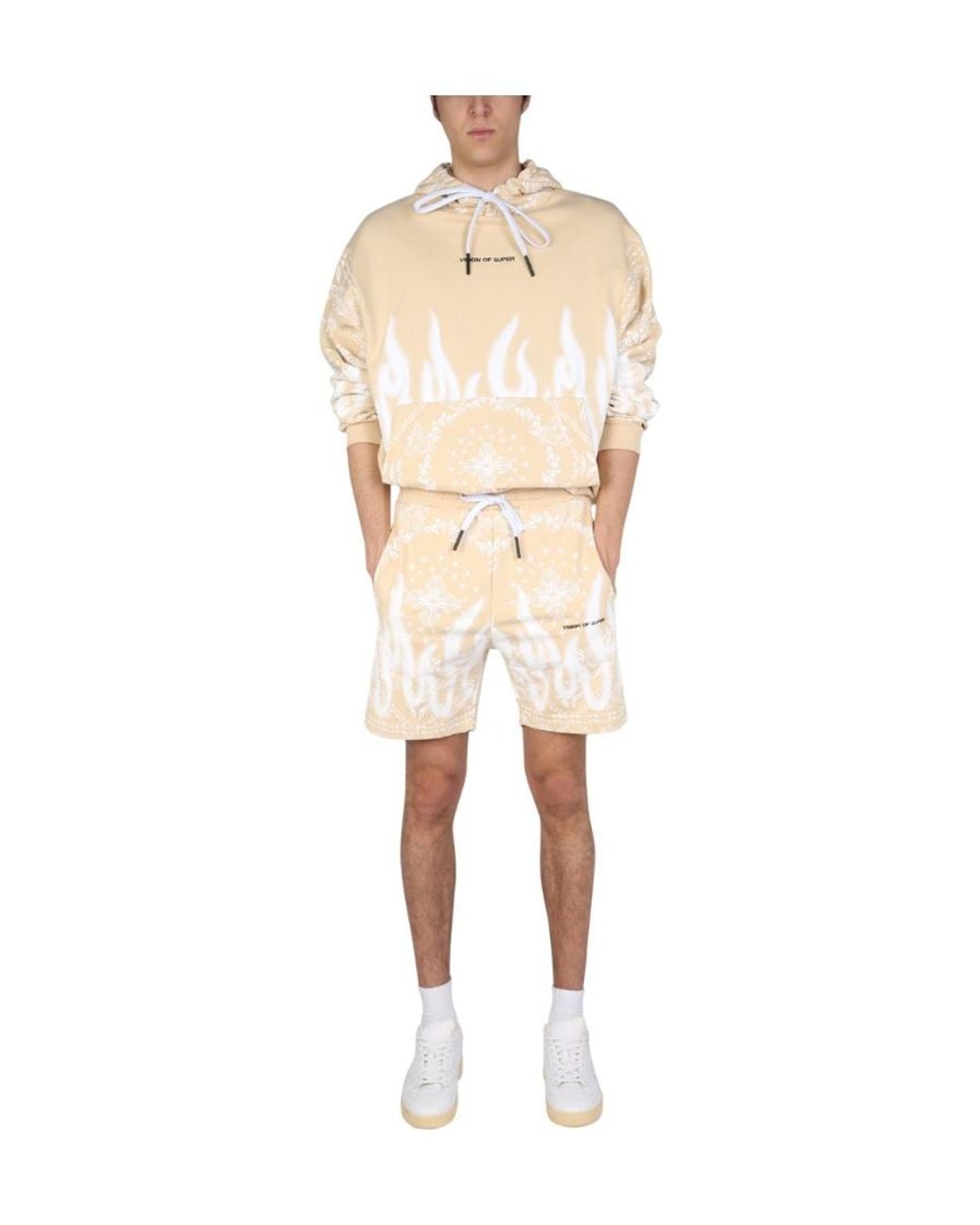 Vision Of Super Natural Printed Drawstring Hoodie for men