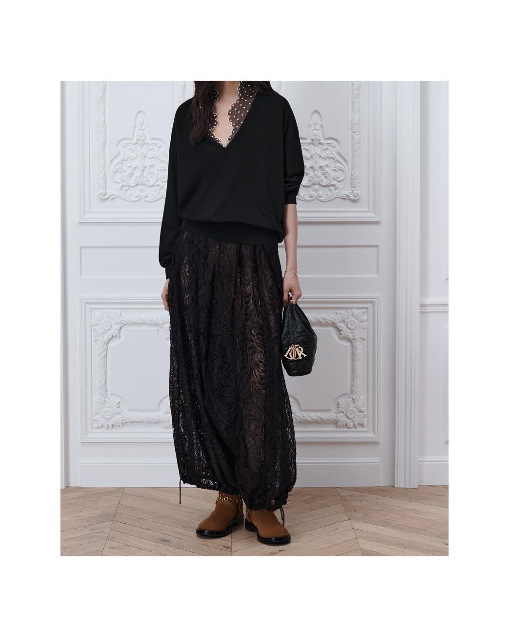 Dior Black Small Toujours Hobo Bag