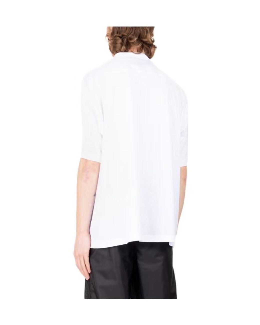 Prada White Logo Short-Sleeved T-Shirt for men