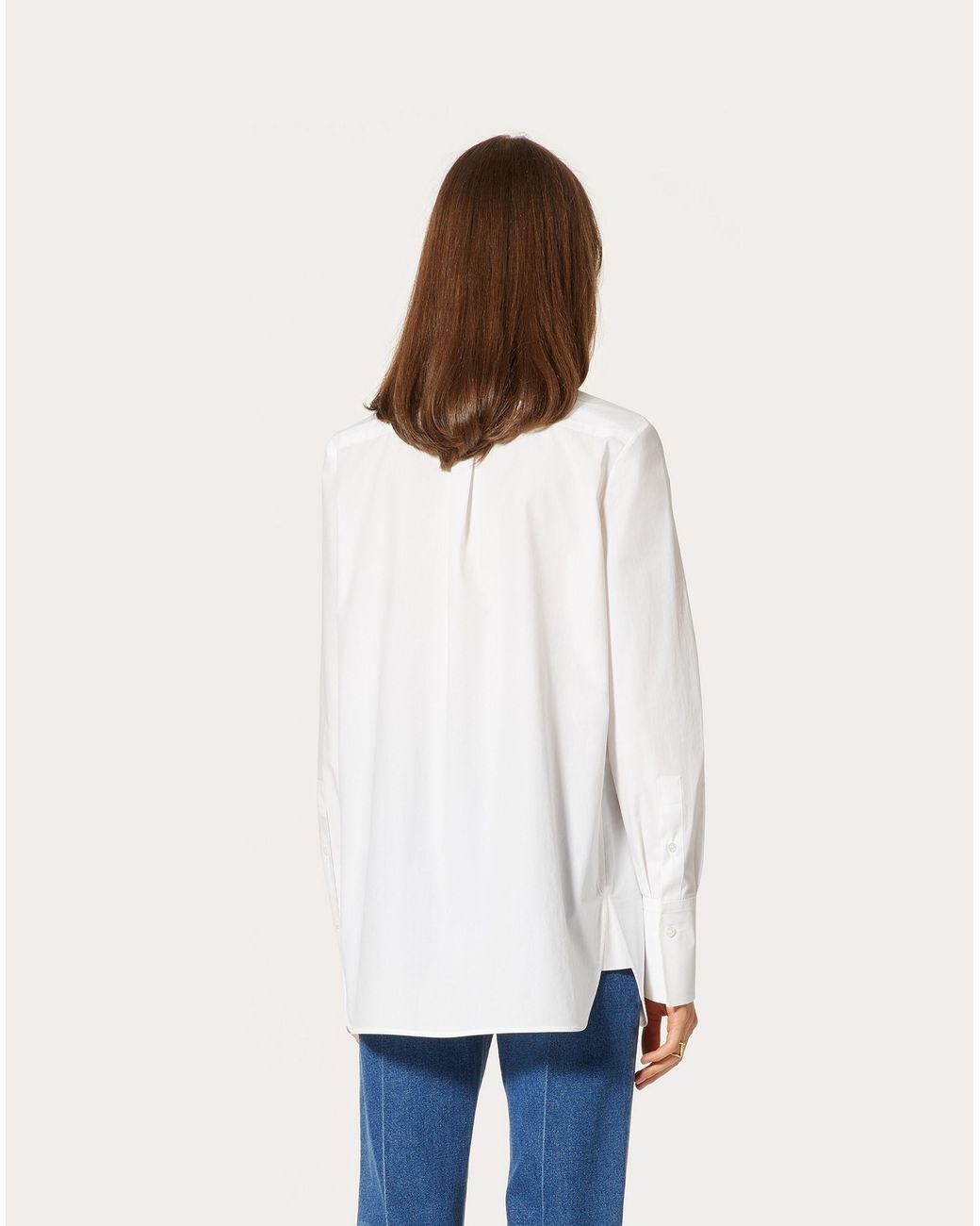 Valentino White Long Sleeve Button-Down Shirt