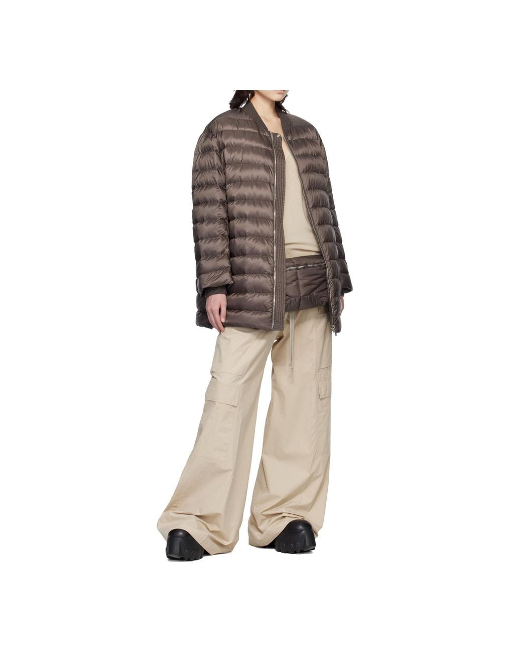Moncler Brown Rick Owens Moncler Quilted Belt Bag for men