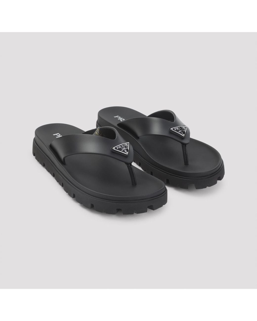 Prada Multicolor Soft Cage Logo Flip-Flops for men