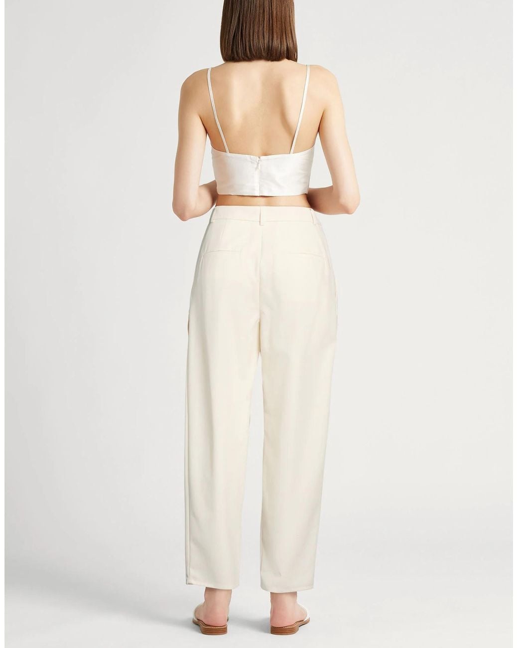 Max Mara White Tapered Trousers